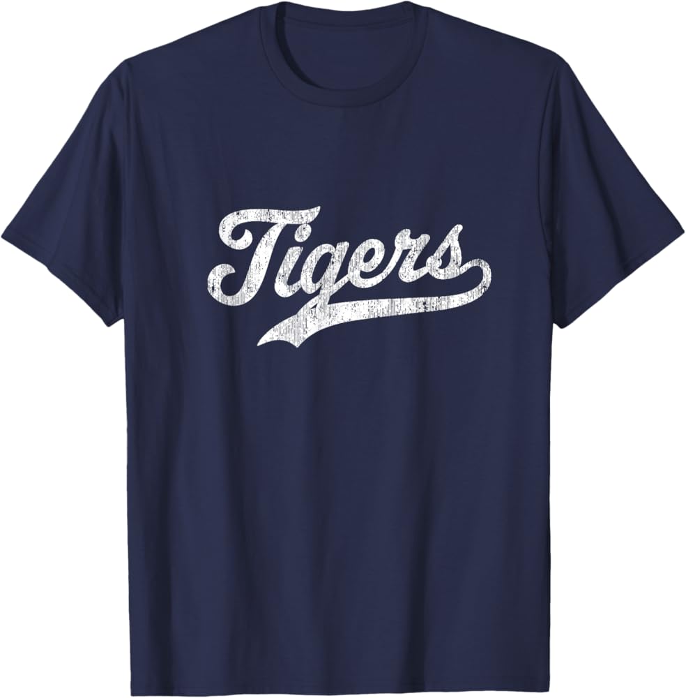 Amazon.com: Tigers Mascot T Shirt Vintage Sports Name Tee Design T